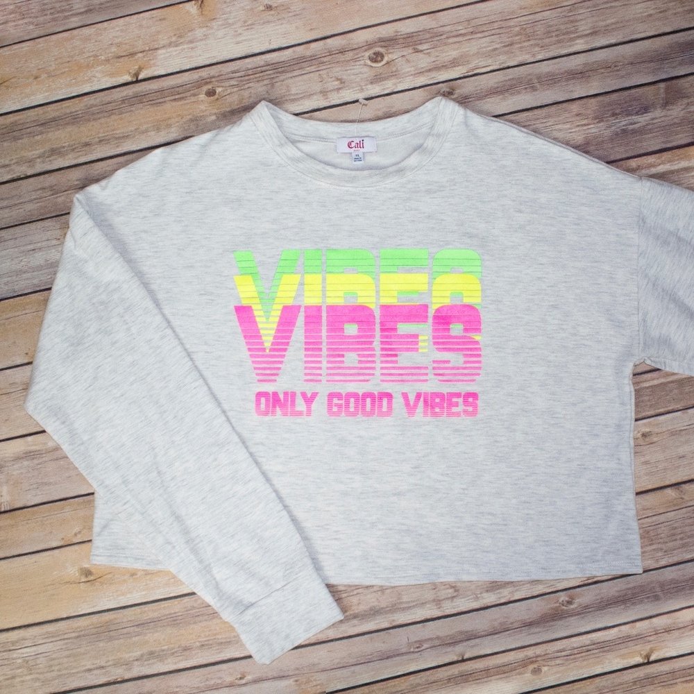 Vibes cropped sweatshirt